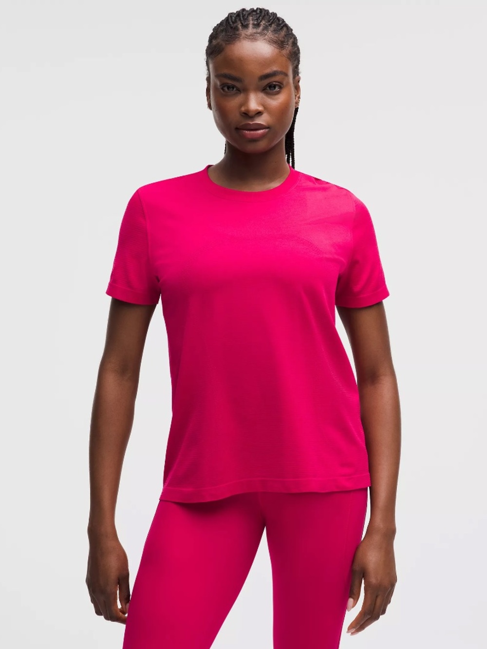 Lululemon Swiftly Relaxed Short-Sleeve Shirt Hip Length Mulberry Spark 12-NWOT